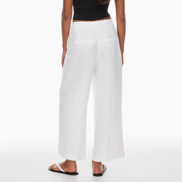 Aritzia wilfred limitless linen cropped pant -WHITE - Picture 3 of 6